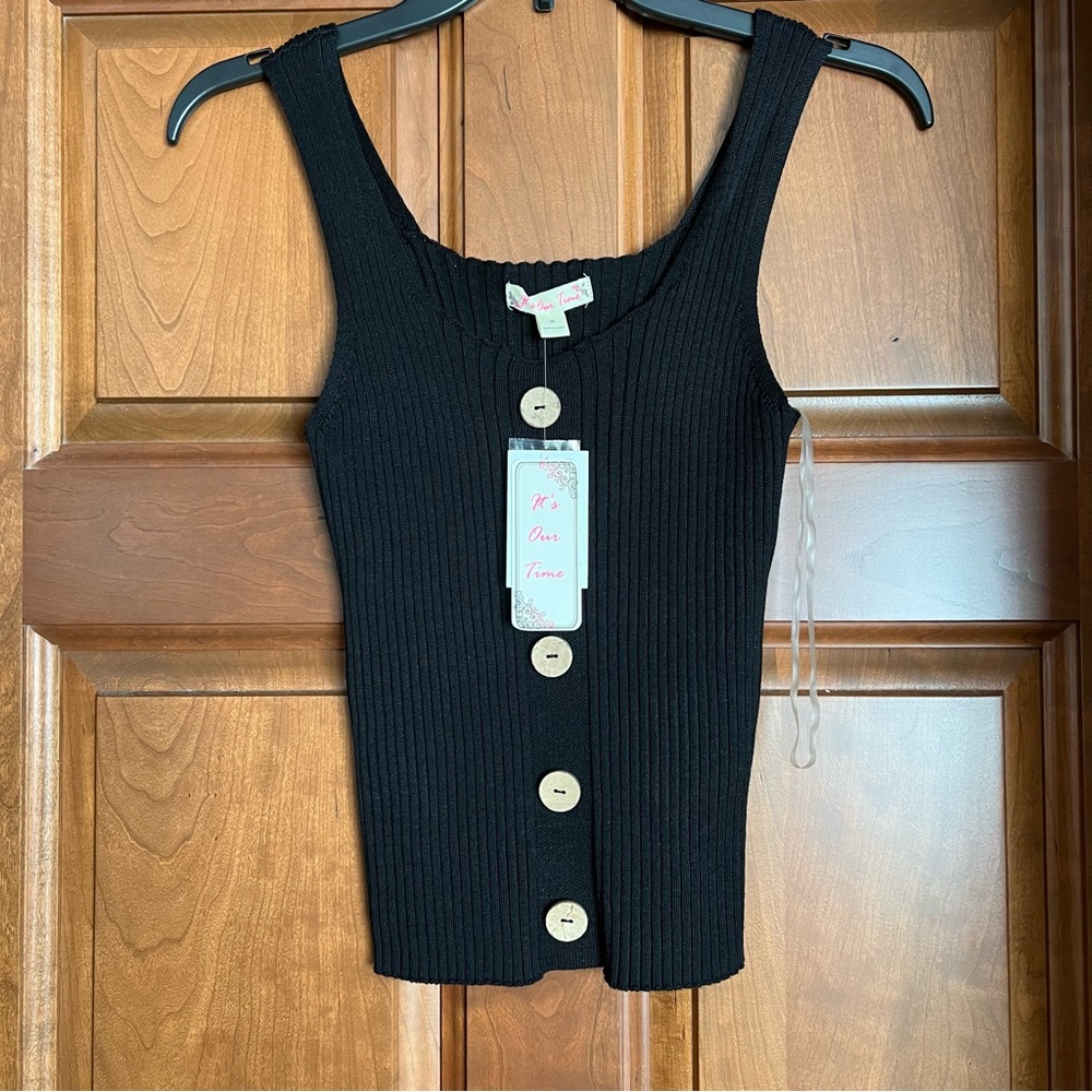 ITS OUR TIME ribbed sweater tank